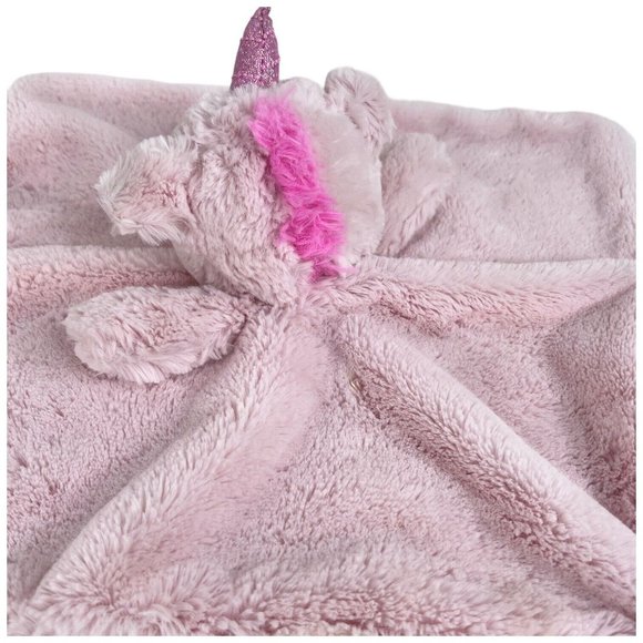 Kellytoy Pink Unicorn Baby Lovey Rattle Security Blanket Plush Stuffed Animal - Picture 5 of 6